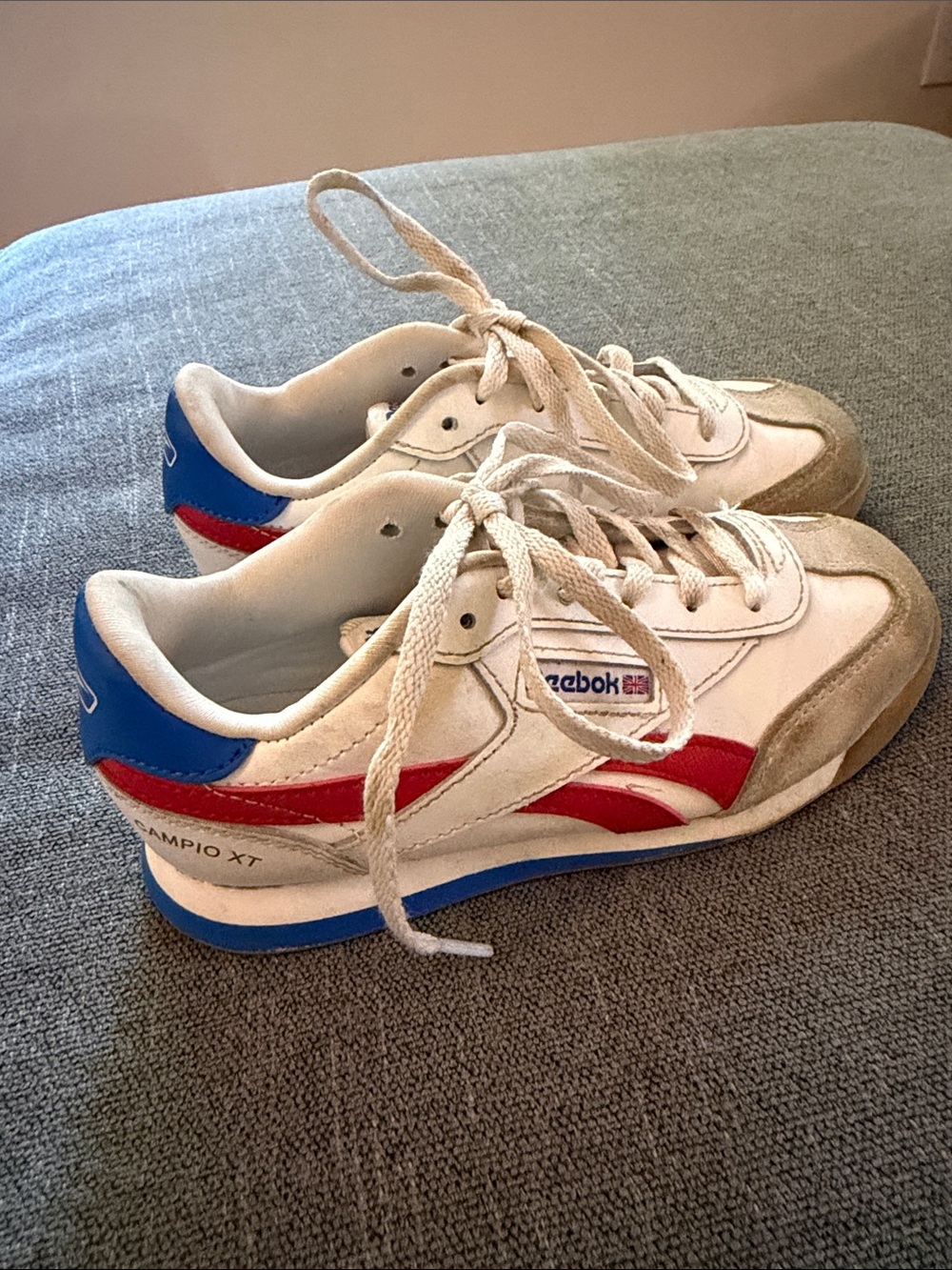Reebok Kids White Red Blue Retro Sneakers